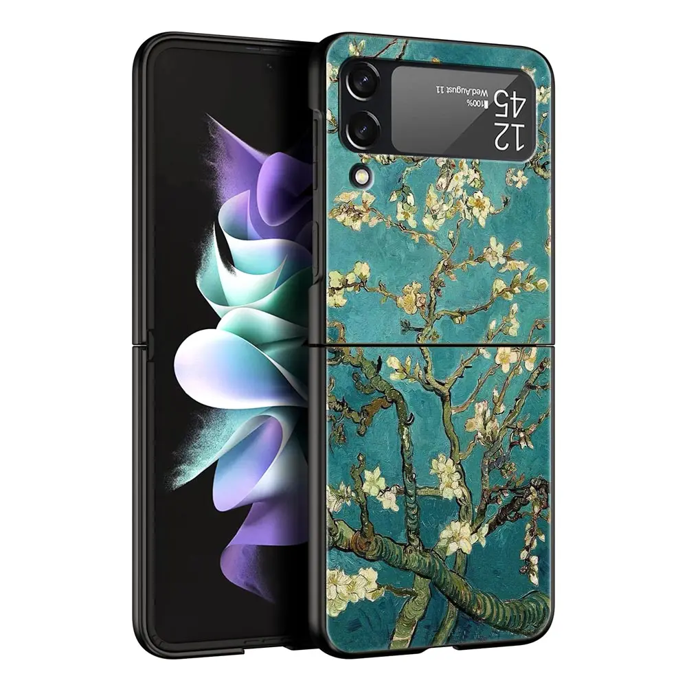 Claude Monet Garden Art Phone Case - Elegant Folding Hard Cover Design