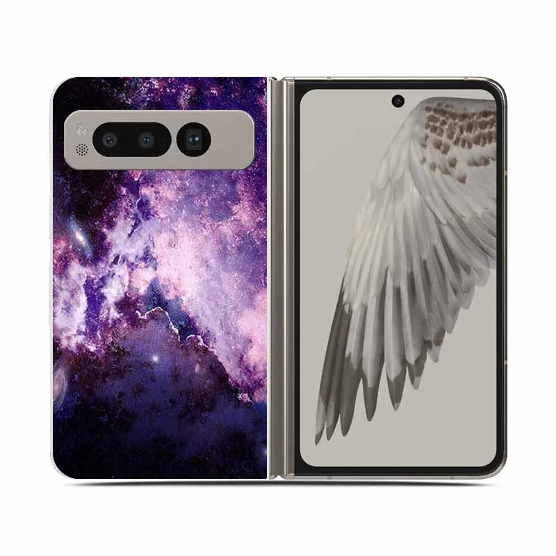 Clear Shockproof Hard Plastic Phone Case for Foldable Devices - 7.6 Protective Back Cover