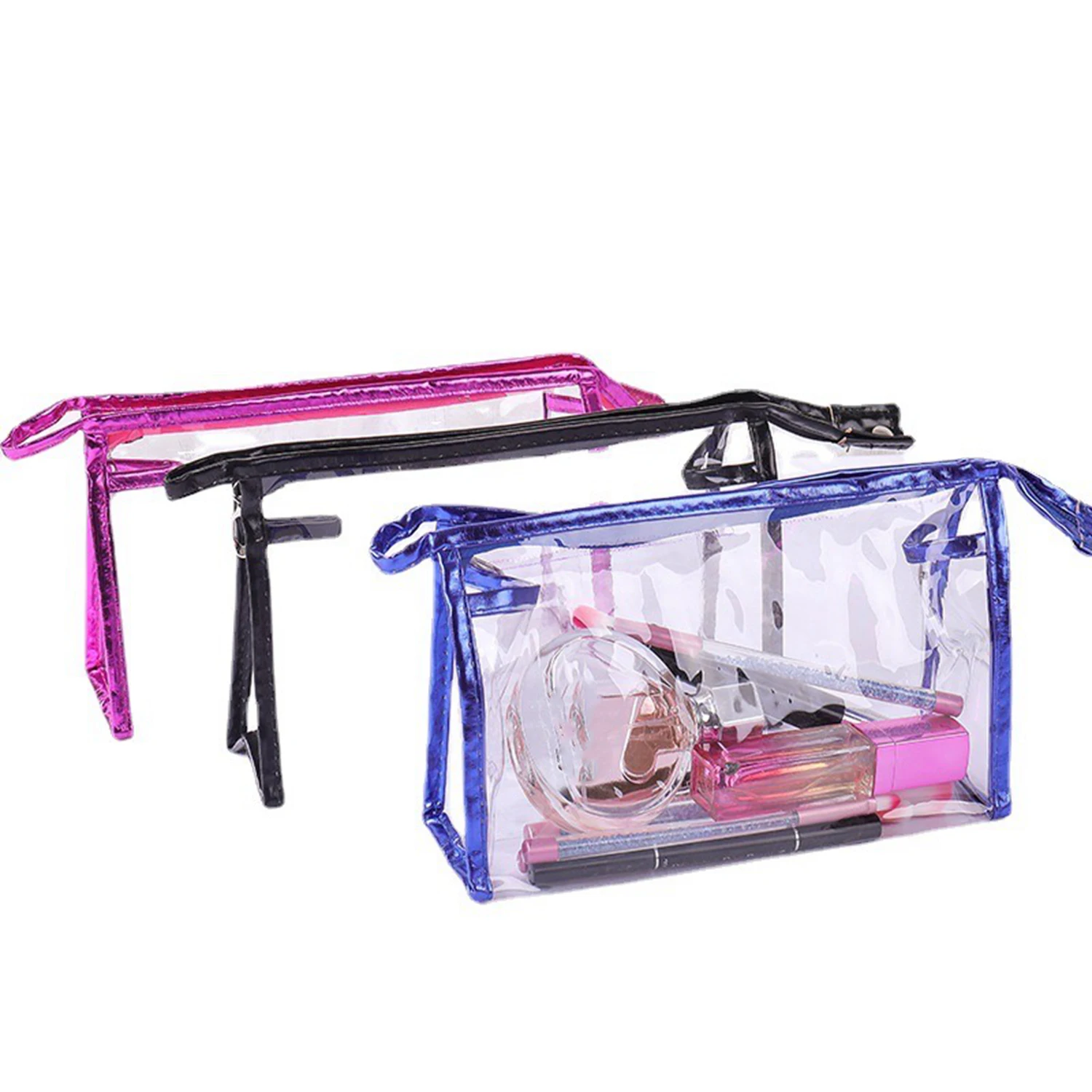1PC Transparente Handheld Make-Up Tasche Modische frauen Lagerung Tasche Reise Kulturbeutel Offizielle Brötchen – Detail 12