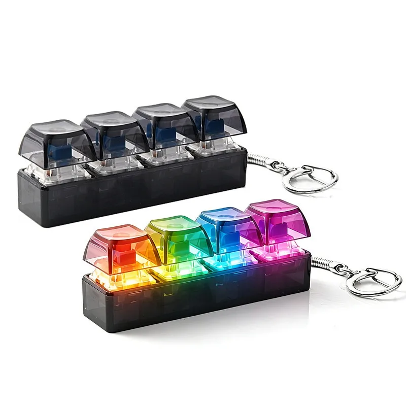 Illuminated Stress Relief Keycap Fidget Toy & Keychain