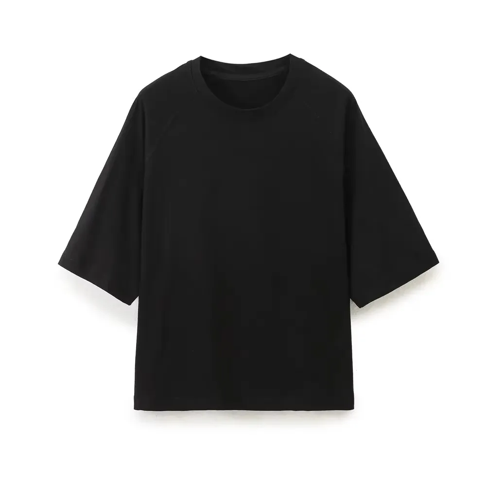 HH Women Short Sleeve T-Shirts O Neck Loose Casual Top Simple Basic 2024 Summer New Woman Chic Tops Solid T Shirt