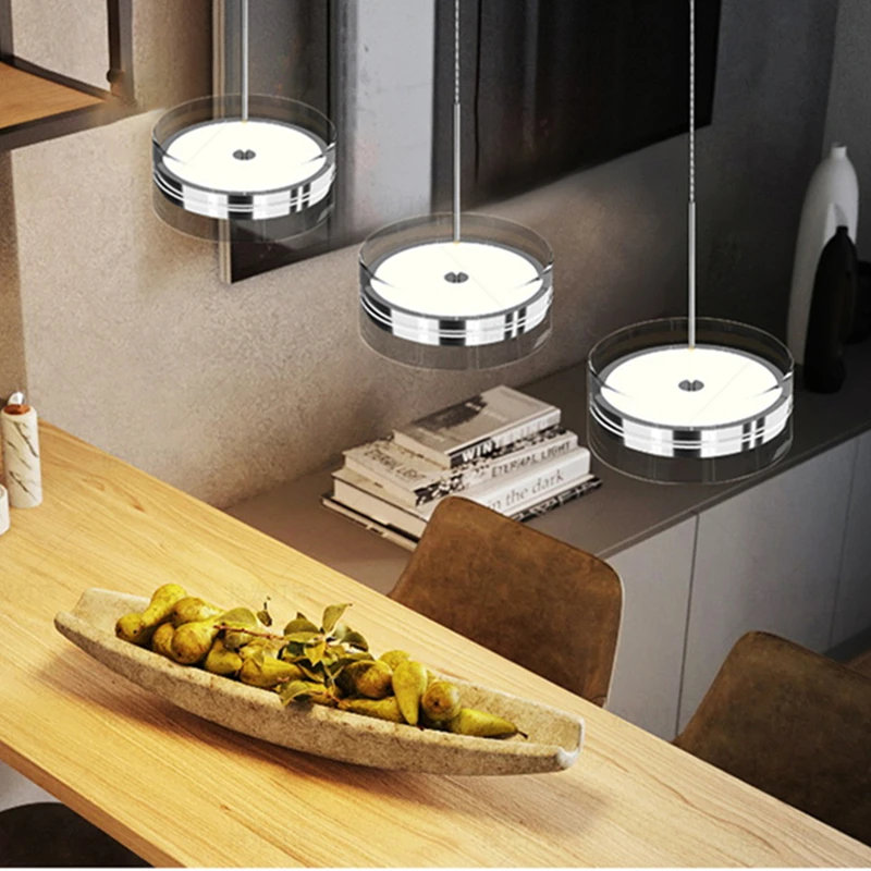 Single Head Chrome Ceiling Chandelier For Bedroom Living Room Kitchen Island Hotel Hanging LED Pendant Lamp Lighting Fixtures