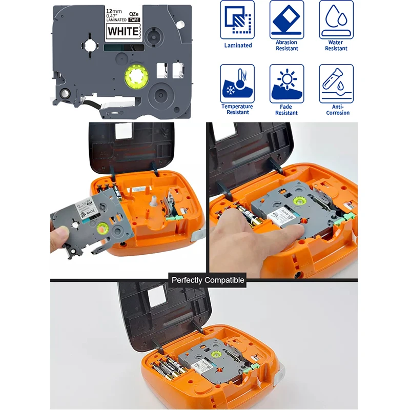 10pk 5pk TZE231 Label Tape 12mm Compatible for tze231 Brother Tape 12mm tze-231 for Brother Label Printer PTH110 PTD600 P710BT