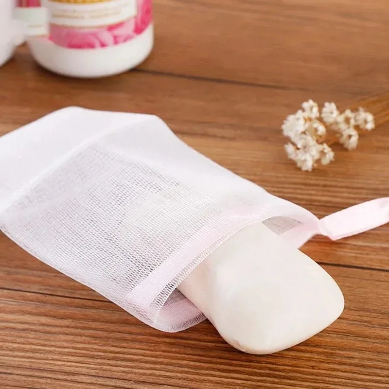 1-100PCS Facial Lathering Net Soap Saver Pouch for Shaving Cream Rich Foam Generator Face Wash Body Wash Bath Accessories 3
