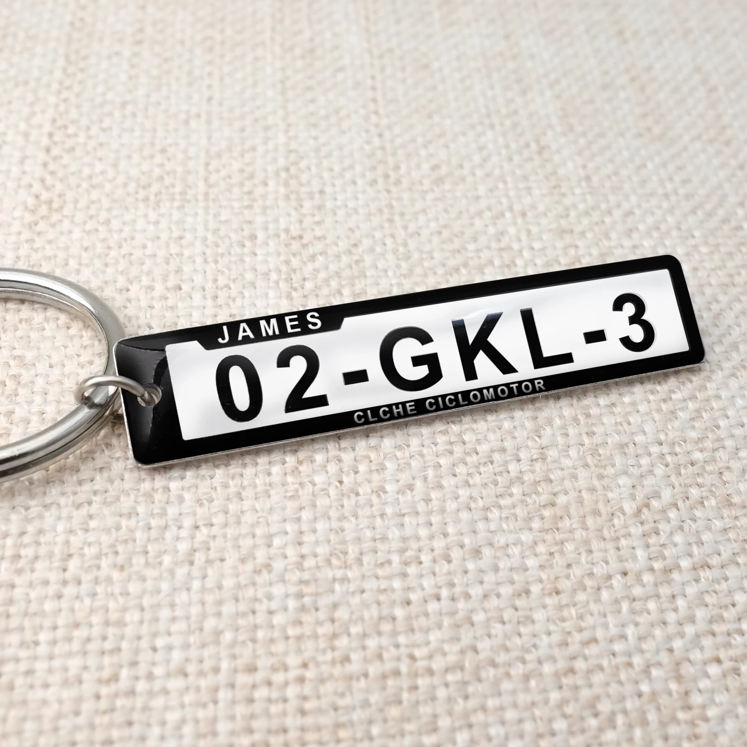 License Plate Keychain Custom Car Number Key Ring Personalized Number Plate Keychain Custom Anti-lost Keyring