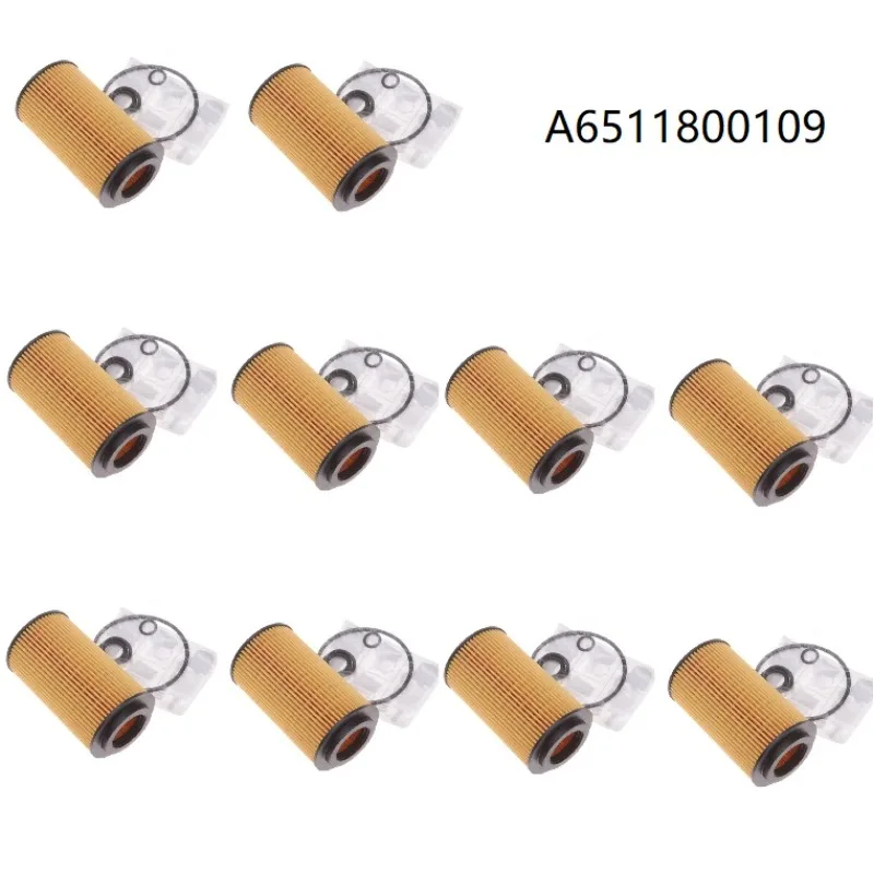 10pcs A6511800009 Oil Filter For Mercedes Benz W204 W205 W212 A180 B200 C200 E250 CDI CLA CLS GLA GLC GLK OM651 A6511800009