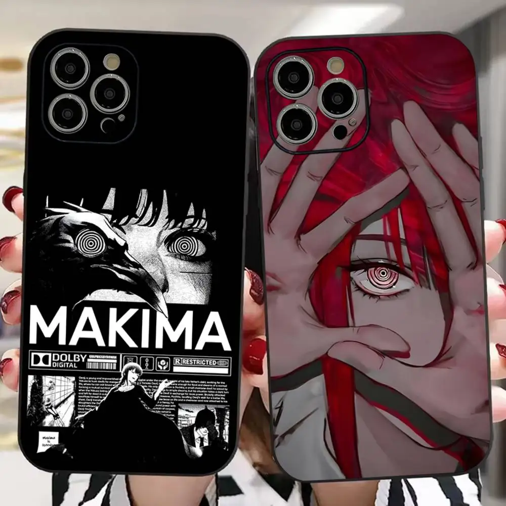 M-Makima Chainsaw Man Matte Silicone Soft Phone Case - Stylish and Durable Protection