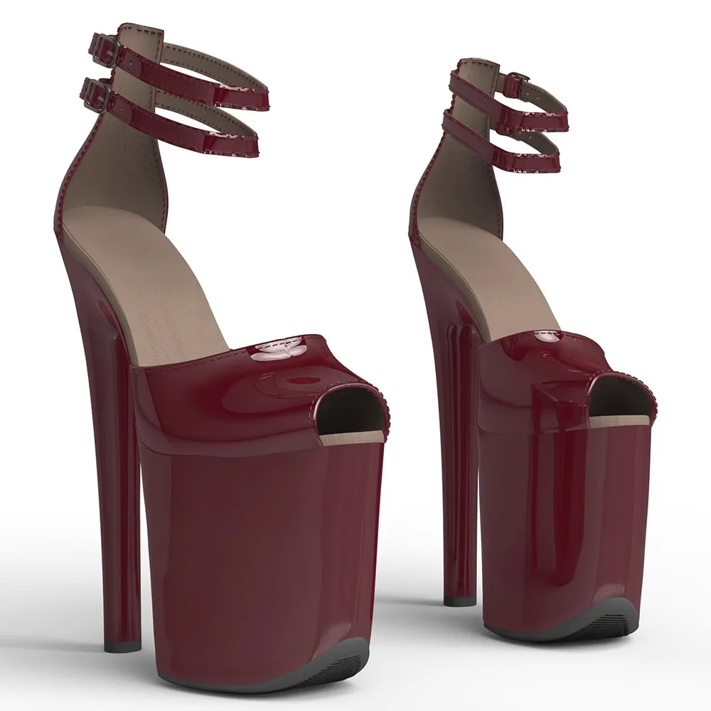 

Wome Fashion 20CM/8inches PU Upper Platform Sexy High Heels Sandals Pole Dance Shoes 009