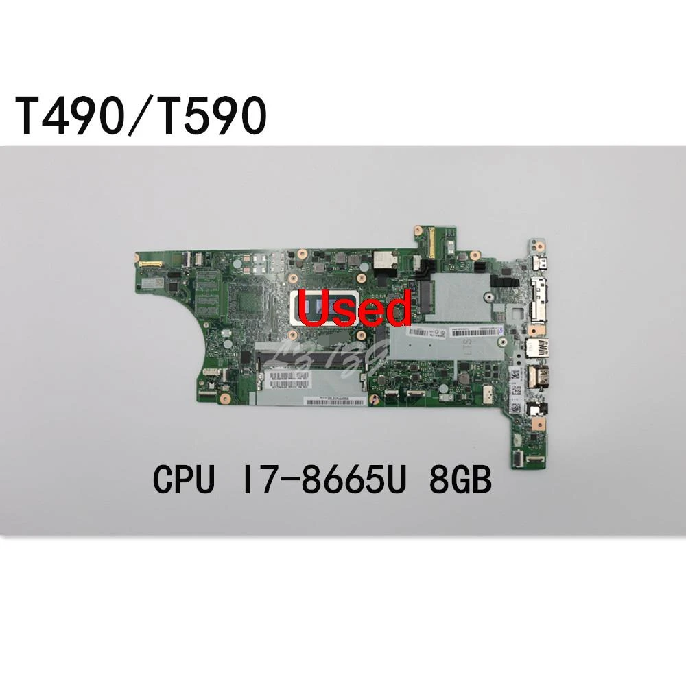 

NM-B901 For Lenovo ThinkPad T490 T590 Laptop Motherboard Mainboard CPU I7-8665U 8GB UMA FRU 01YT396
