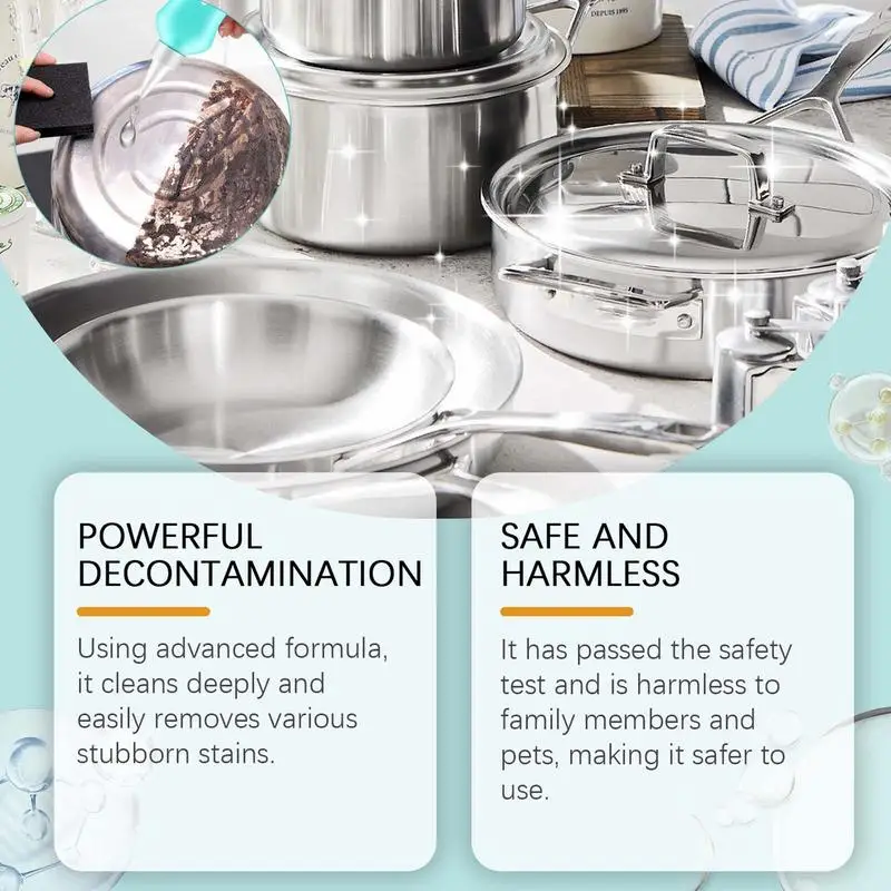 Pot Cleaner For Bottom Of Pans 150ml Multifunctional Wash Pot Gel Scale Cleaner Effective Powerful Kitchen Grease Rust