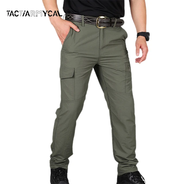 Men's Casual Multi-pocket Cargo Pants Loose Straight Leg Outdoor Running  Trousers | Wish