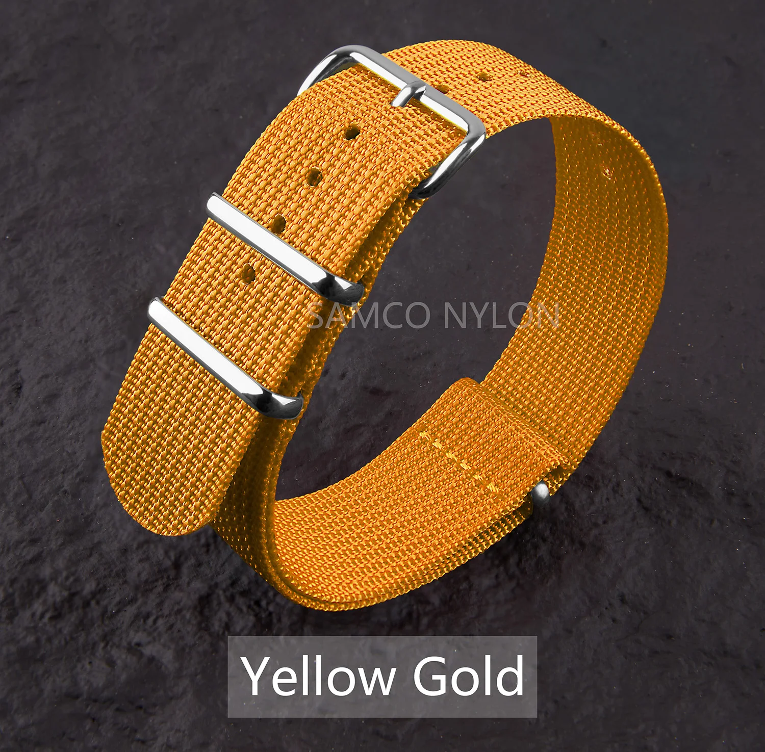 Durable Ribbed Nylon Watch Band - Comfortable & Washable Military-Style Strap for Men