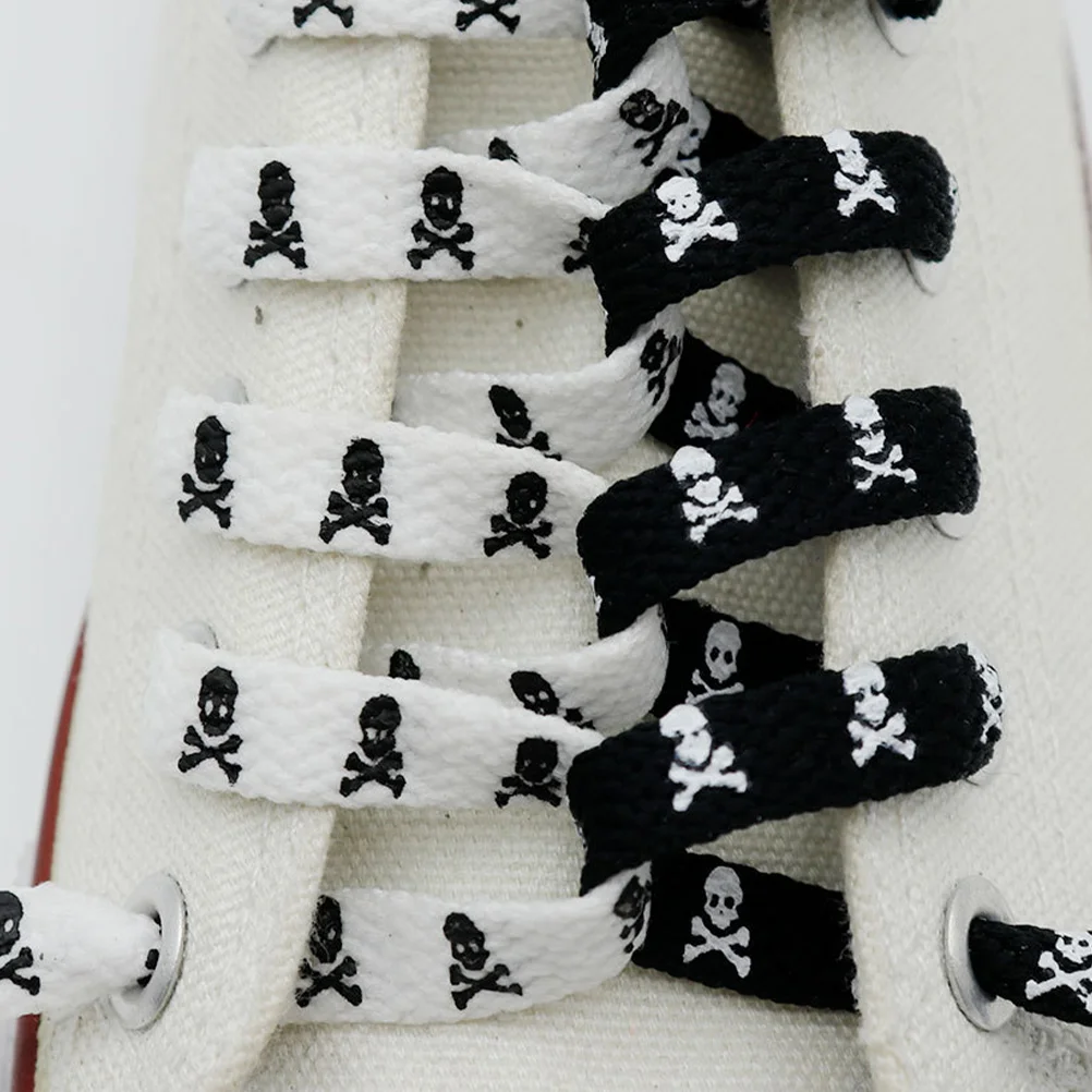 Skull Shoelaces for Women and Men: Cool and Fun Printed Shoe Laces for Boots, Hiking Shoes, and Sneakers