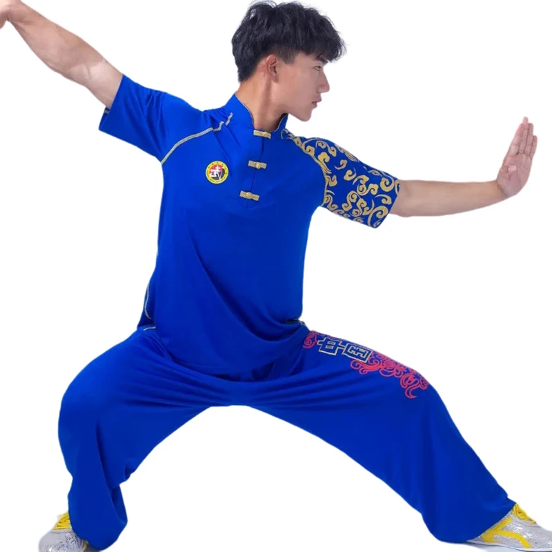 Kun Master Milk Shreds Kung Fu Uniform Martial Arts Taichi T-shirt for Men and Children Short Sleeves Quick-Drying for Summer cotton t shirt