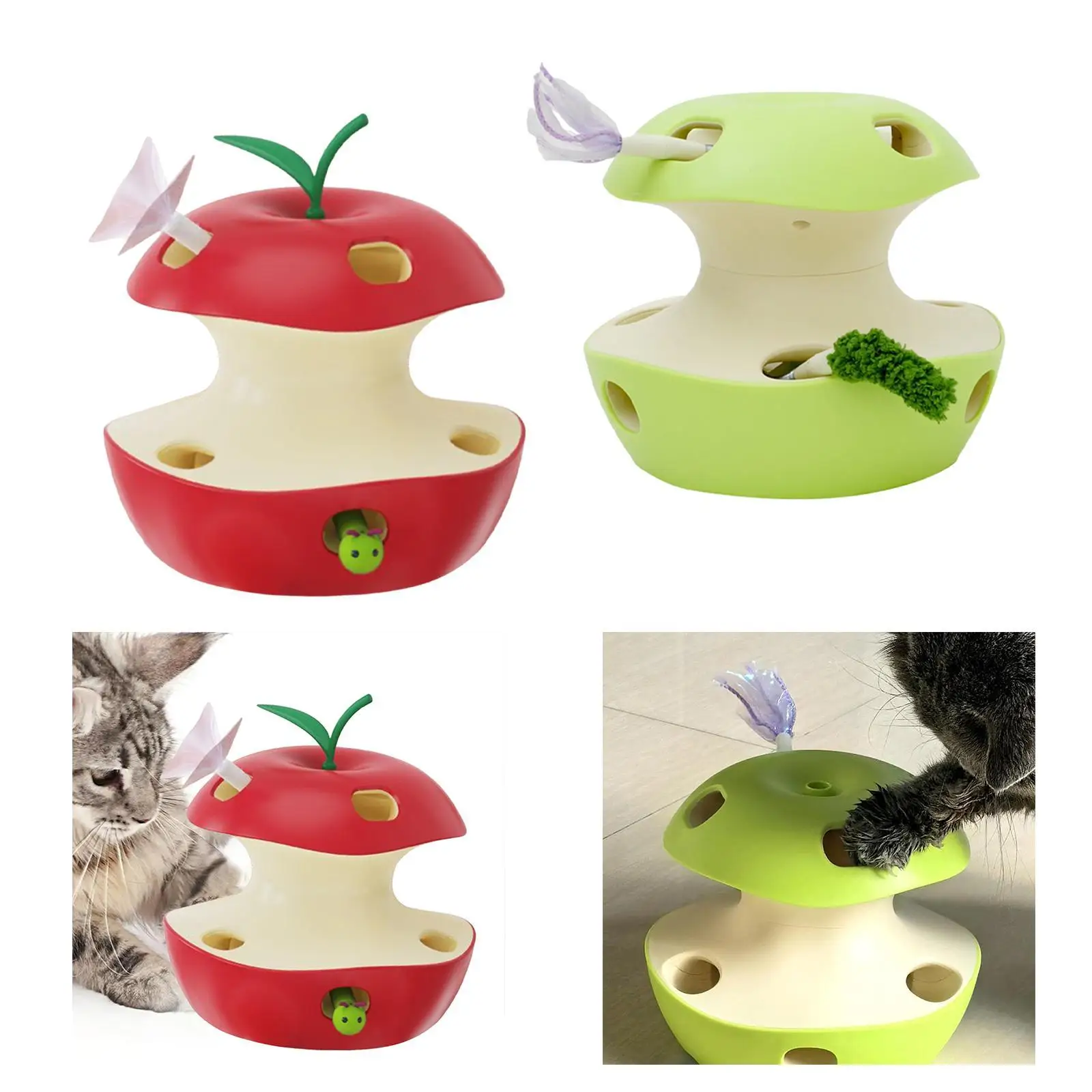 Interactive Cat Toy Educational Pet Supplies Gifts for Indoor Cats Anti Slip Funny Electronic Whack A Mole Automatic Cat Toy
