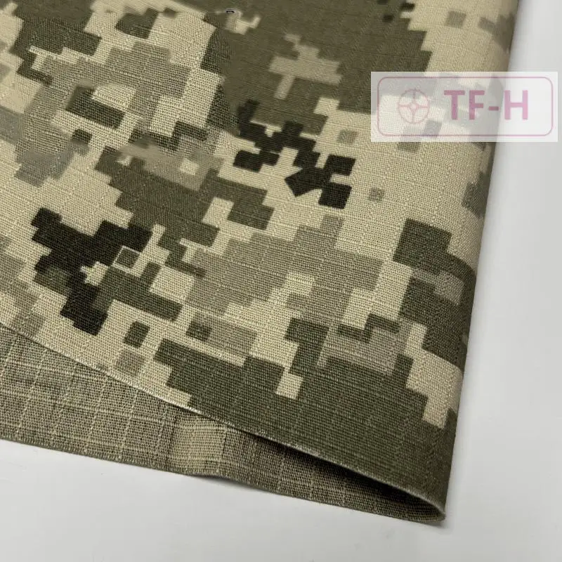 MM14 Tessuto per abbigliamento da allenamento per esterni traspirante resistente all'usura in cotone poliestere mimetico 150 cm di larghezza * 100 cm di lunghezza - immagine 4
