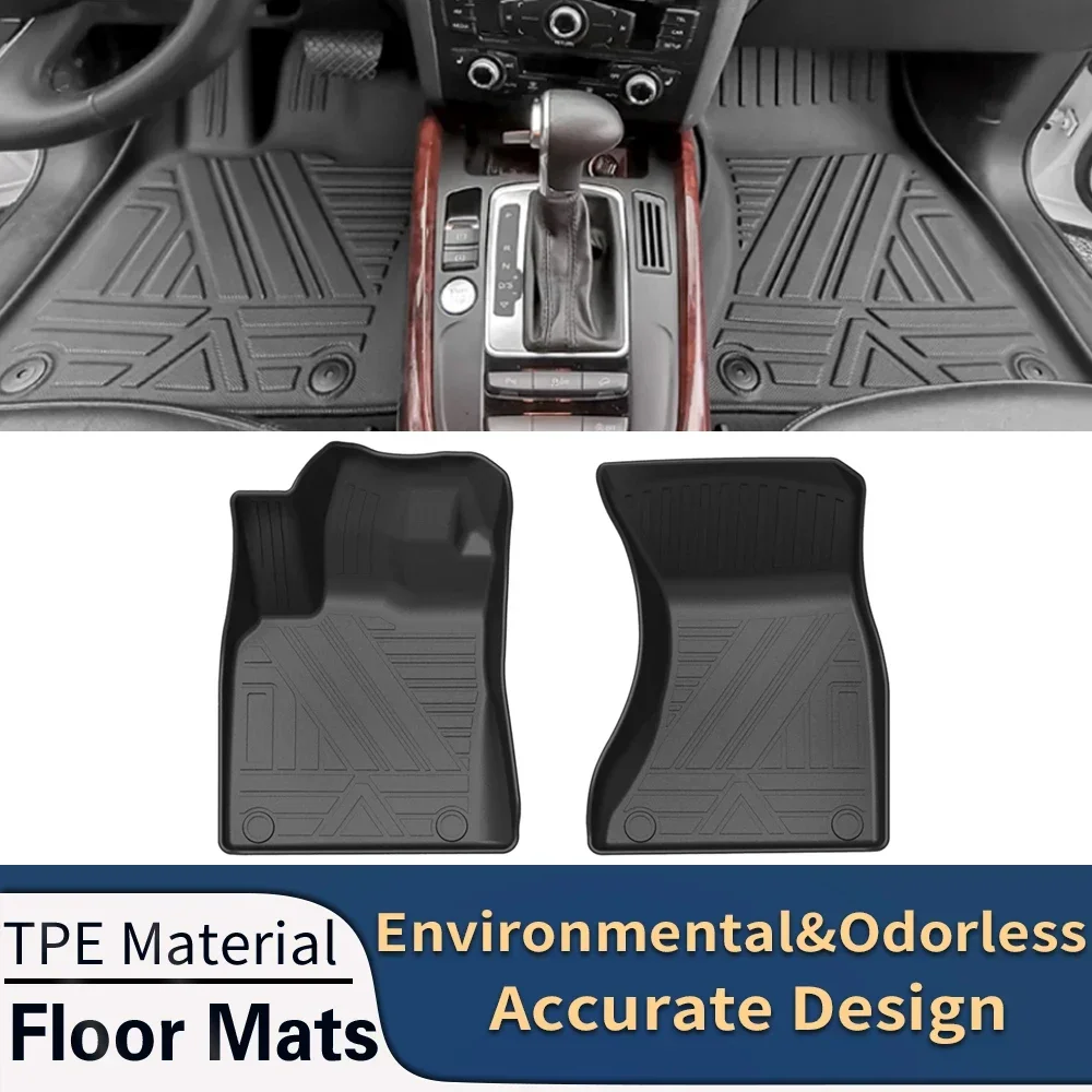 

2 PCS for Front Left Right Seat Custom Car Floor Mats for Most Cars All-Weather TPE Foot Mat Odorless Pad Waterproof Tray Mat