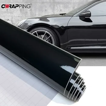 Pellicole in vinile per auto nere Pellicola per avvolgimento automatico Pelle per laptop Copertura per telefono Decorazione per moto Adesivo per copertura Accessori per auto