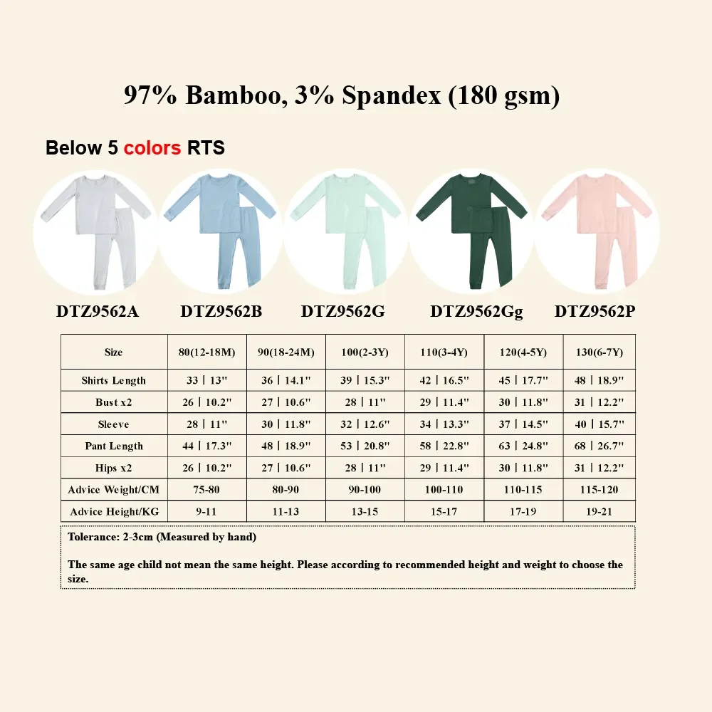 2025 Bamboo Fiber Clothes Kids Pyjamas Sets Long Sleeve Elasticity Breathable Sleepwear Toddler Boy Girl Loungerwear Outfits 6