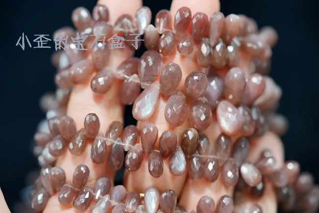 

30pieces AA loose beads pink sunstone drop faceted 6-11mm for DIY jewelry making FPPJ wholesalenature