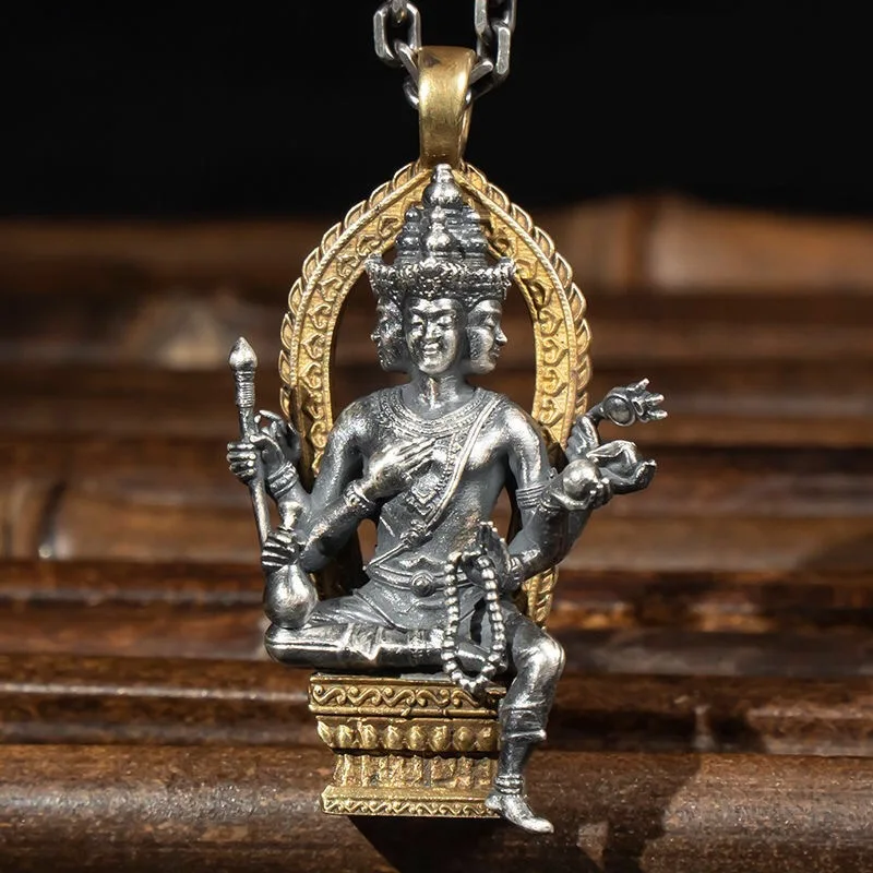 

Thai Buddha Brand Four Sided Buddha Vintage Necklace