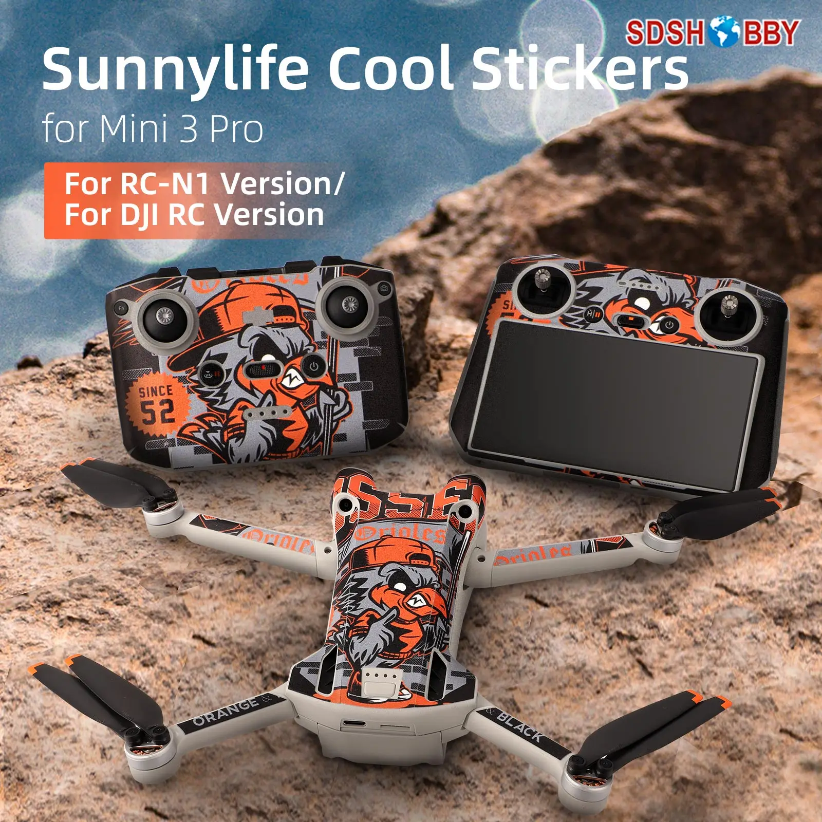 

Sunnylife Colored Stickers Protective Film Scratch-proof Decals Skin Accessories for Mini 3 Pro