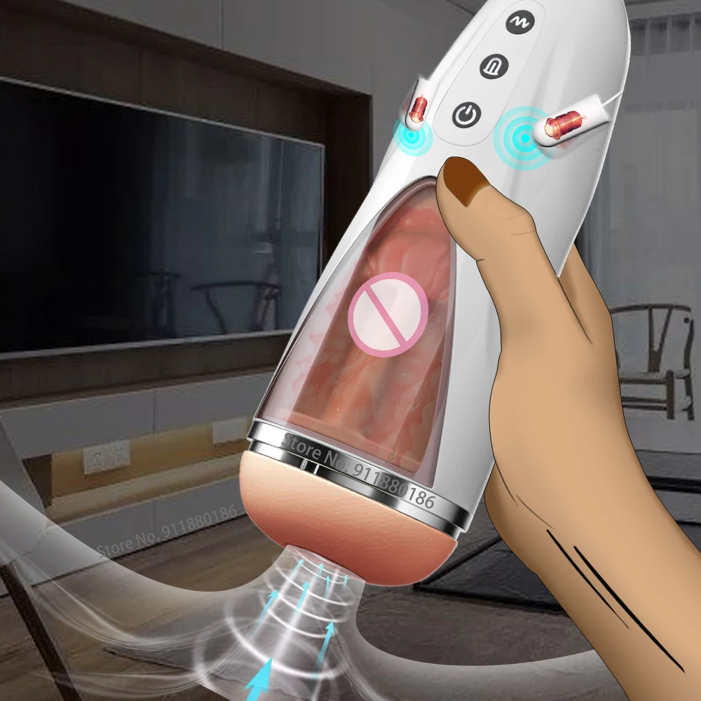 Male Masturbation Cup Multi-frequency Vibration Live Voice 3D Realistic Vagina Oral Sex Penis Exercise Toy |