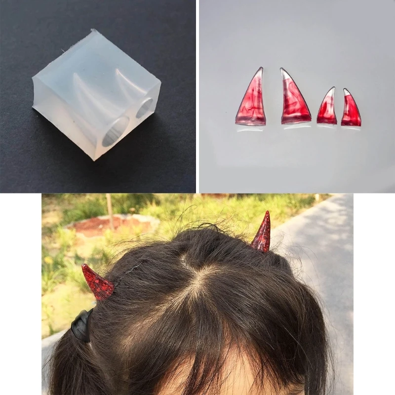경적 발톱 실리콘 금형 악마 발톱 뿔 DIY 금형 다기능 공예 금형 DIY 공예 매니아를위한 완벽한 선물
