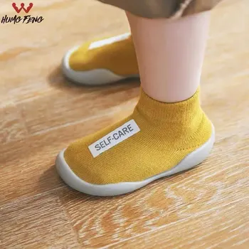 Meckior Baby First Calzini Scarpe Bambino Walker Neonato Ragazzi Ragazze Gomma Suola morbida Pavimento a piedi nudi Scarpe casual per bambini Stivaletti in maglia 1