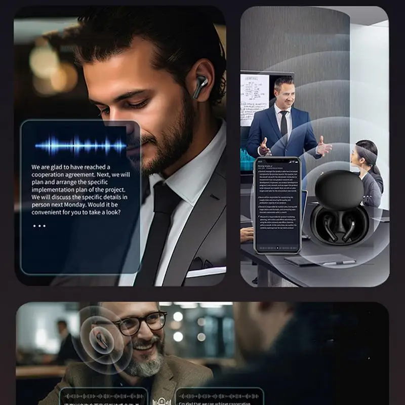 Translator Earbuds Ai Real-Time 144 Language Digital display screen Sports Wireless bluetooth Headphones Android