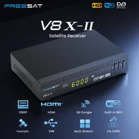 FREESAT V8X 2-версия FunCam HD-приемник спутникового телевидения DVB-S2X/S2/S, H.264/H.265 Встроенный WIFI, MARS/CCAM ТВ-приставка со слотом для CA-карты — изображение 2