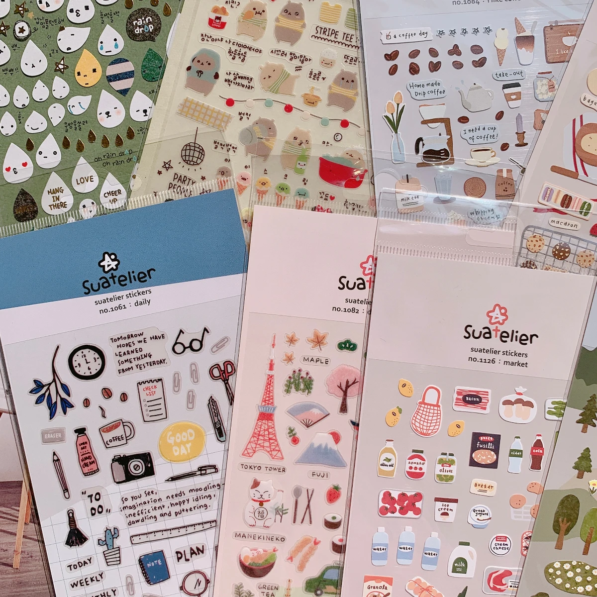 Koreanische Import Suatelier Marke Frische Blume Lebensmittel Cartoon Aufkleber Scrapbooking Diy Journal Schreibwaren Aufkleber Deco Ästhetisches Geschenk