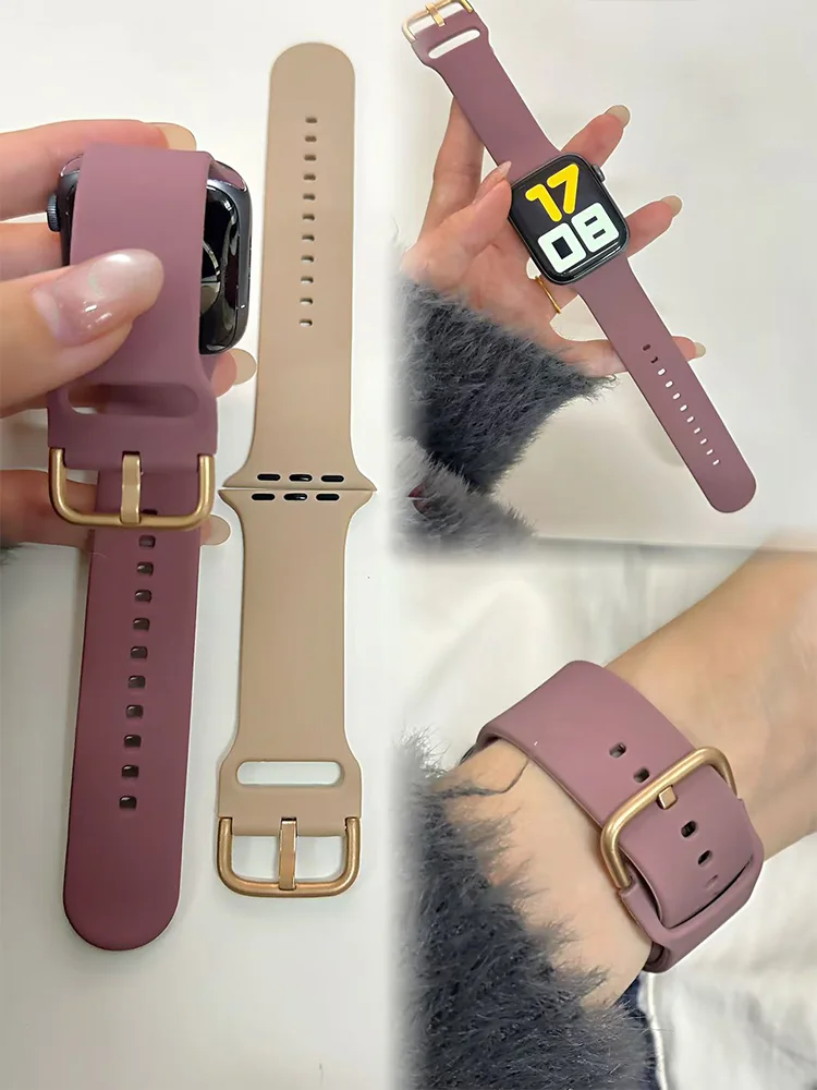 Enhanced Silicone Sport Strap for Smartwatch - Classic Design