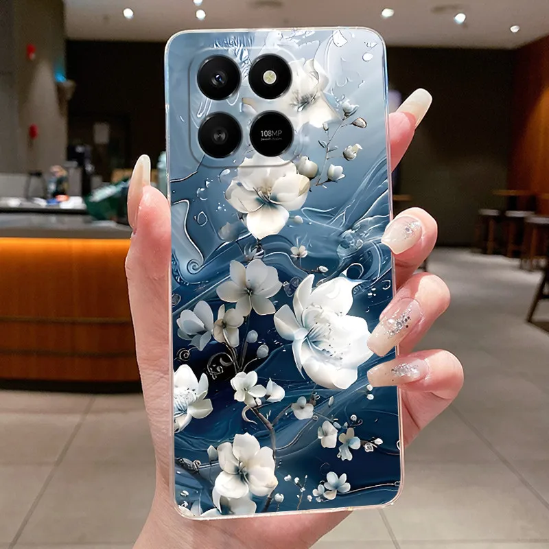 Luxury Butterfly Flower Clear Soft TPU Silicone Phone Case - Fashionable Transparent Cover