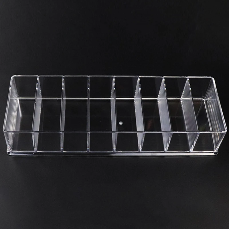 Framendino Aufbewahrungsbox Für Haarschneidekämme – 8 Kamm-Plätze, Transparent, 22 X 6,5 Cm, Aus Kunststoff