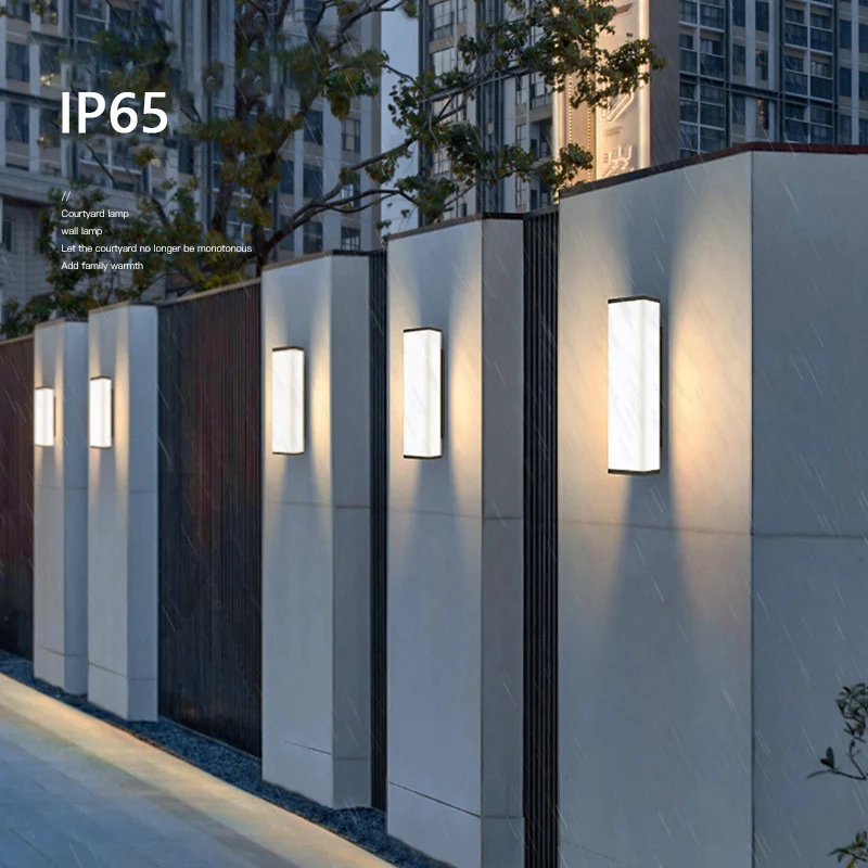 Tanie Lampa LED długa ściana zewnętrzna wodoodporna IP65 ogród, oświetlenie dekoracyjne nowoczesna willa sklep
