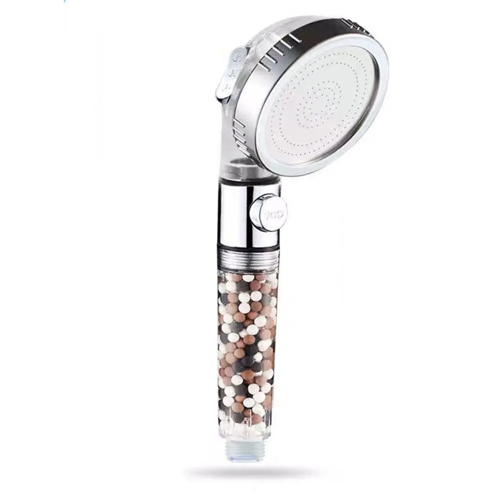 New LED Shower Head Hand-held Filter Spa Shower Nozzle Pressurized Filter Shower Head Bathroom Accessories Anion Filter Shower