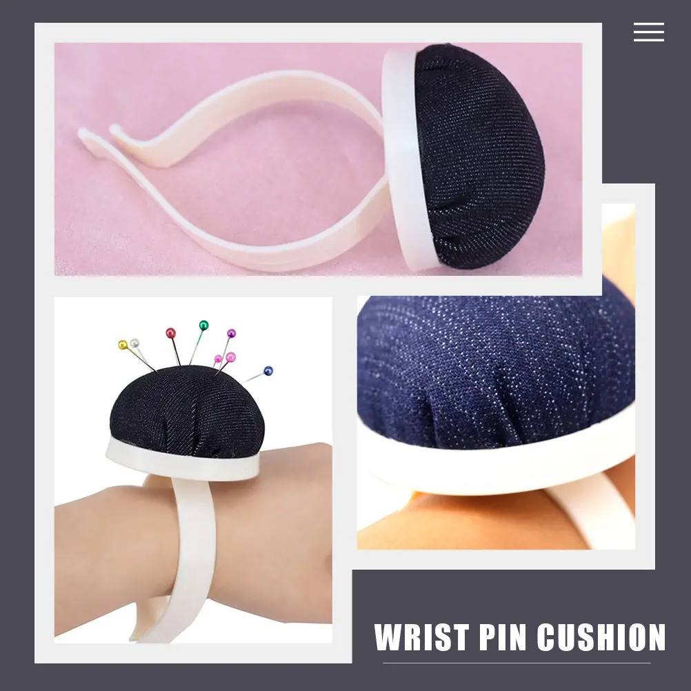 4Pcs 손목 핀 쿠션 소형 바늘 홀더 편리한 바느질 도구 내구성 있는 핀 쿠션 가정용 바늘 쿠션