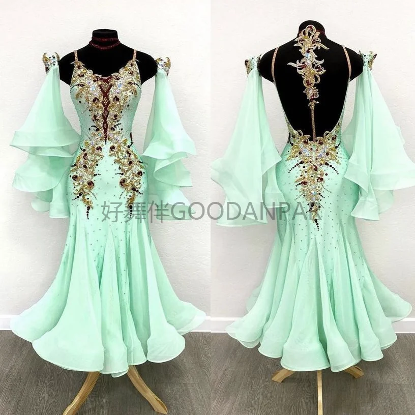 Costume Standard Dance Dress for Competition Ballroom Dance Dress gown Waltz dance dress Stage