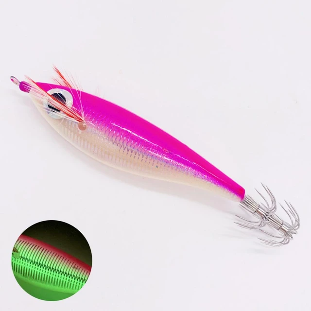 10pcs Vivid Squid Luminous Fishing Lures, Glowing Artificial