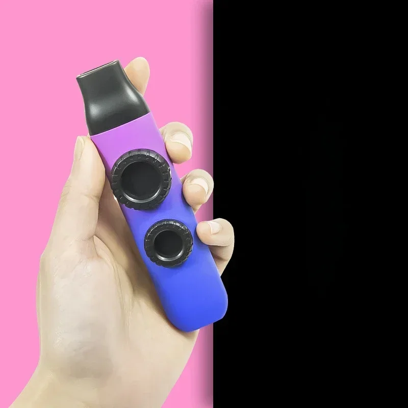 Pocket Flute Metal Wooden Kazoos For Adults Children Small Instruments Double Film Double Hole Guitar Partner