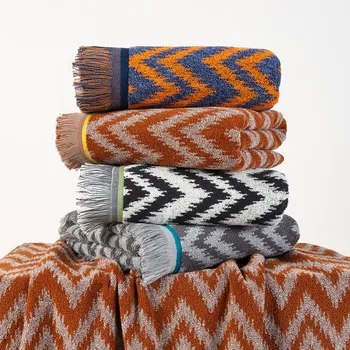 100% Cotton Tassel Bath Towel Soft Beach Towels Striped Towel Home Towels Bathroom