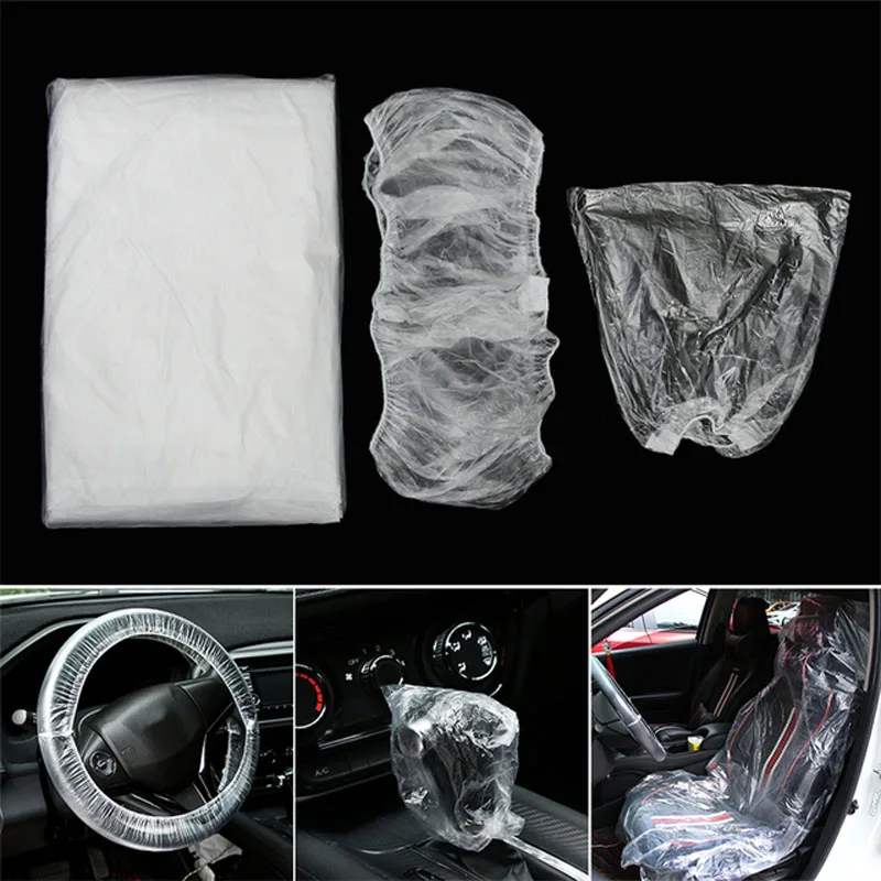Car Seat Tallew 250 Pcs Disposable Covers Plastic Seat Covers
