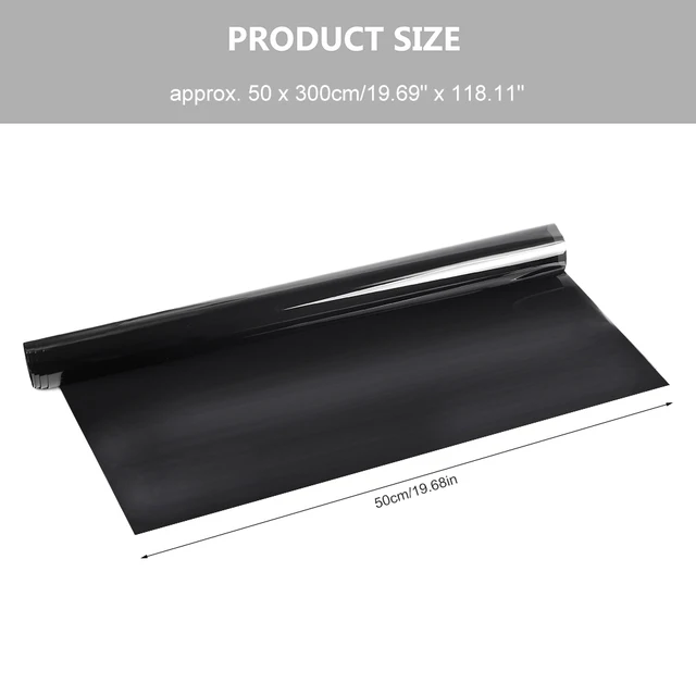 Black Car Window Foils Tint Tinting Film Roll Privacy Sun Blocking Anti UV Window For BMW VW Benz Tesla Protector Sticker Films 6