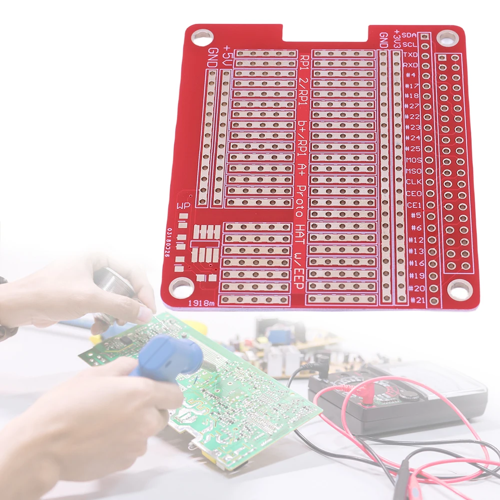 DIY 프로토타입 확장 보드 PCB 쉴드 레드 확장 보드, 프로토쉴드 키트, 라즈베리 RPi 프로토타입 모자 브레드보드용