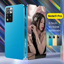 

5G Note11 Pro 10 Core HD 12GB 512GB Global Version Dual Card 6800mAh 6.7 Inch Smartphone Mobile Phone Android 10 Cellphone 4G
