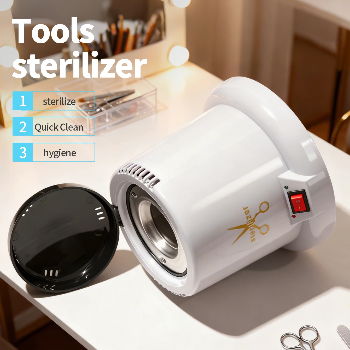Sterilizzatore per Strumenti per Unghie per Estetiste, Macchina per la Sterilizzazione di Strumenti in Metallo per Nail Art, Sterilizzatori ad Autoclave ad Alta Temperatura - immagine 5