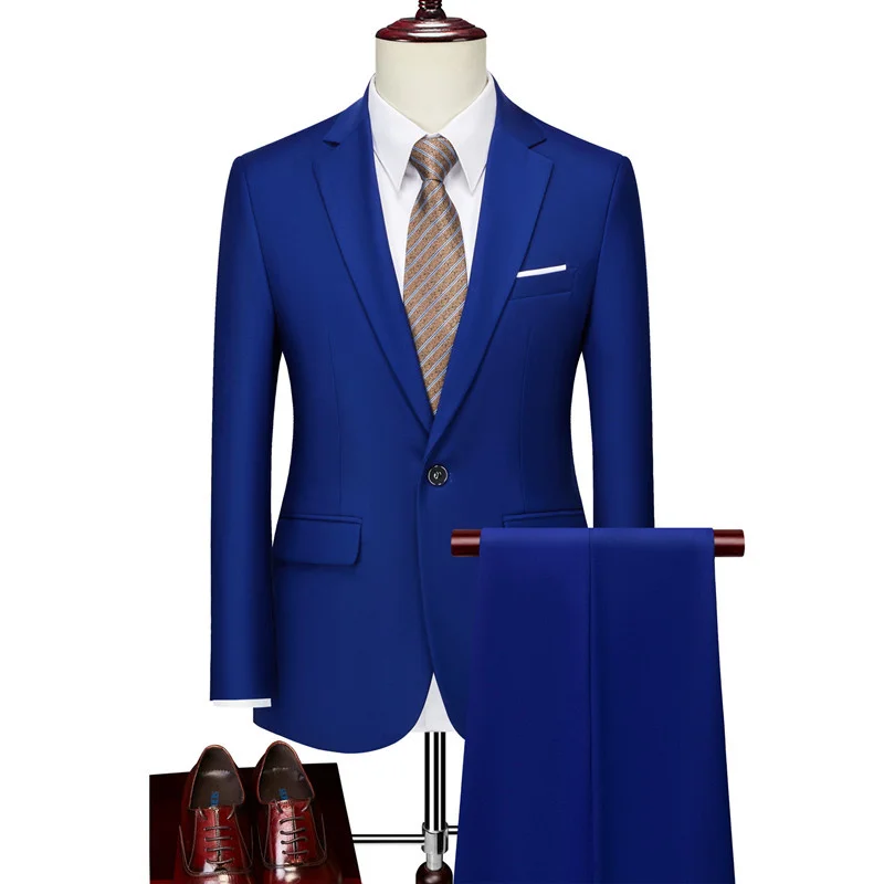 

3 шт./2 шт., Мужской Деловой брючный костюм