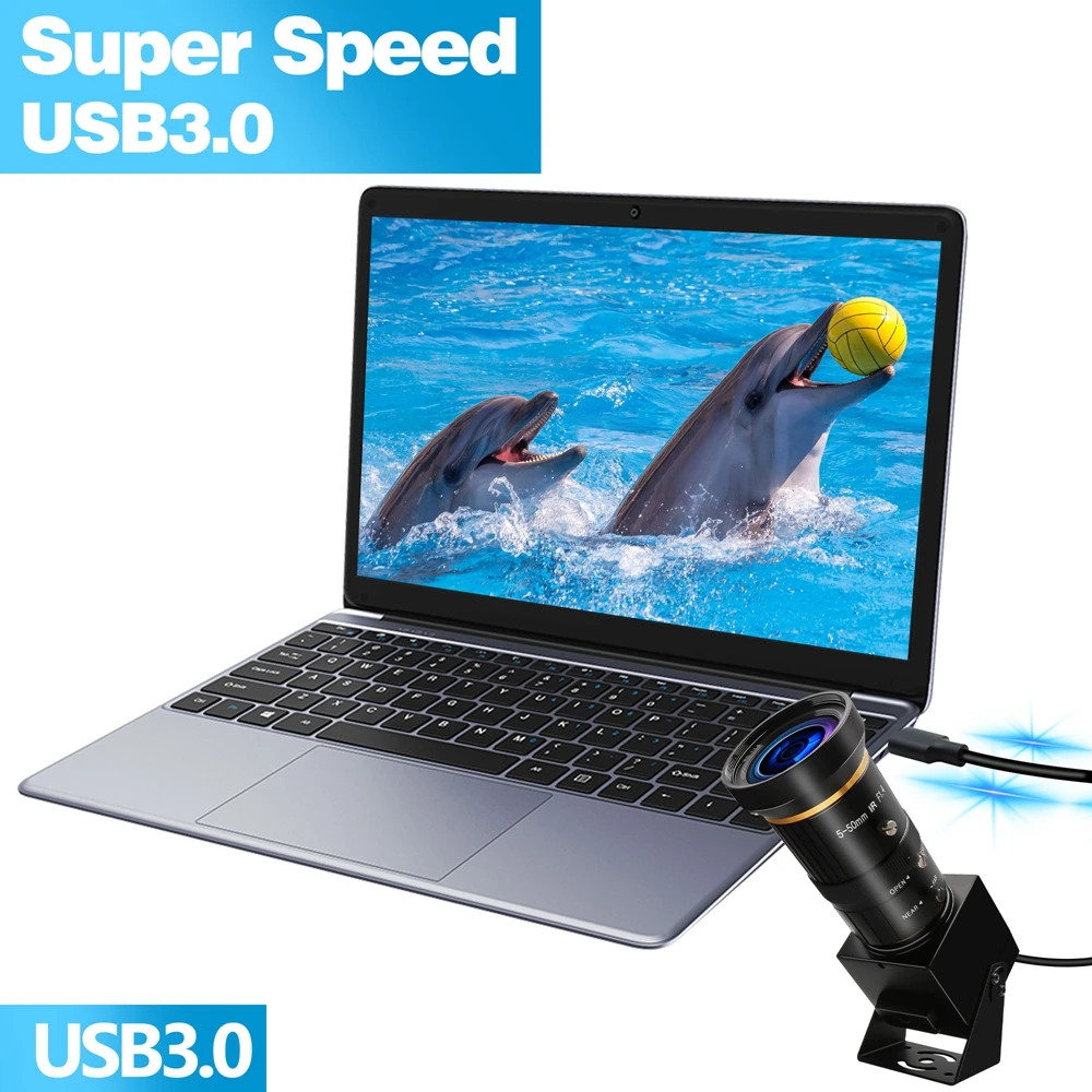 ELP 4K 60fps HDMI USB Camera H.264 10X Optical Zoom USB3.0 PC Webcam with 5-50mm Manual Varifocus Lens for Live Streaming 5