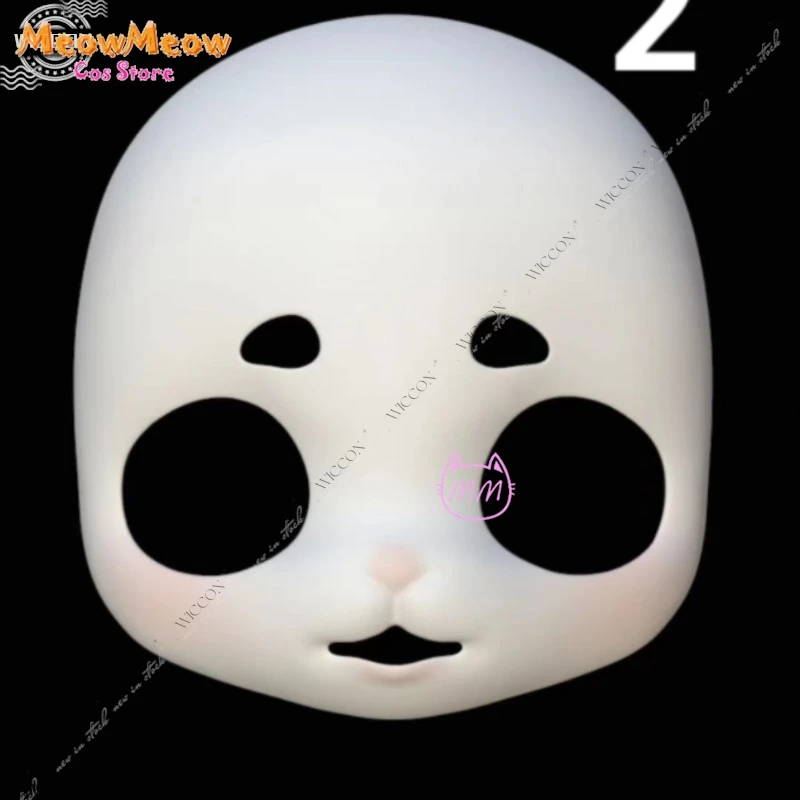Square-faced Bunny Fursuit Mask Skull Furry Skull Fursuit Kigurumi Headsets Head Kig Series Skulls Halloween Cosplay DIY Prop